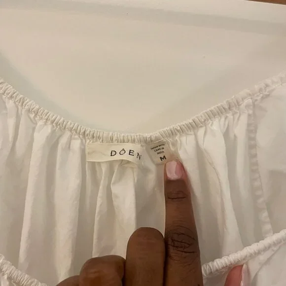 Doen Quinn Dress, White Salt Sz M - Picture 3 of 6